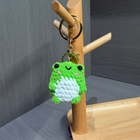 Porte-clés grenouille amigurumi au crochet, mignon, breloque de sac, accessoires, pendentif pour sac à dos, cadeau