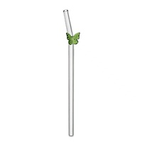 Pailles à boire en verre écologiques et durables de 8 mm, longueur 7,9 pouces, vente en gros, en stock, emballage en vrac