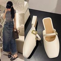 Nouvelles Chaussures Plates Souples et Tendance pour Femmes, Style Coréen, Légères et Polyvalentes, à Bout Fermé, Idéales pour l'Été et l'Extérieur, Confortables