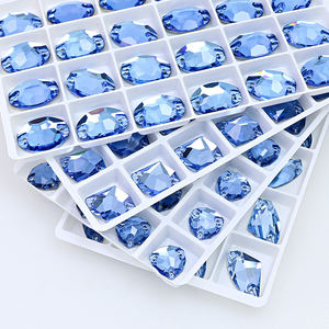 Dongzhou cristallo Color acquamarina strass di vetro Flatback all'ingrosso allentato cucire su perline di cristallo indumento accessori da te - Product Image 5