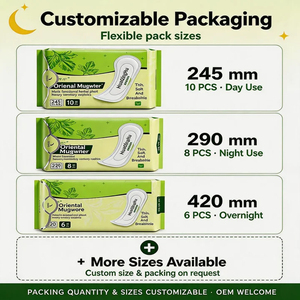 <span class=keywords><strong>Toallas</strong></span> Sanitarias Herbales Transpirables, Ecológicas, Naturales, Libres de Químicos, de Marca Blanca, Directas de Fábrica, para el Cuidado Menstrual Diario de la Mujer - Product Image 3