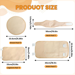 Kit de Envoltura de Aceite de Ricino con Correa Elástica Ajustable, Reutilizable, para Cuello, Pecho, Cintura, Espalda, Piernas y Brazos - Product Image 2