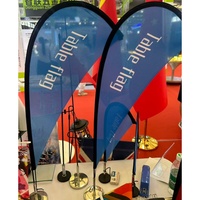 Drapeau de table miniature réglable en tissu en forme de larme pour la publicité et la promotion en intérieur