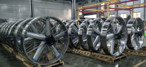 Ventilador Industrial Colgante <span class=keywords><strong>de</strong></span> Gran Tamaño con Aspas <span class=keywords><strong>de</strong></span> Aluminio y Conducto <span class=keywords><strong>de</strong></span> Aire <span class=keywords><strong>de</strong></span> Acero Inoxidable con Temperatura Centralizada - Product Image 4