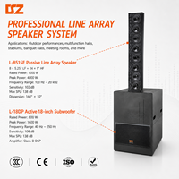 Système de sonorisation colonne active DSZ L-8515F+L-18DP et caisson de basses pour événements, hôtels, salles de concert - Étanche