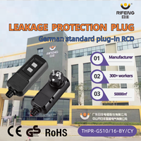 RIFENG Prise de protection contre les fuites (PRCD) portable homologuée GS, IP54, 16A, protection contre les fuites, à brancher, très vendue en Allemagne et en France