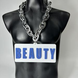 Collar de Cadena Personalizado 3D para Torneos de Rugby, Baloncesto y Hockey, con Imán Desmontable a través de Anillo, Figura Vibrante de EVA para Animadoras - Product Image 1
