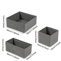 Boîte de rangement pliable en tissu non tissé pour la maison, type tiroir, organisateur pour soutien-gorge et sous-vêtements, bac de rangement pour armoire