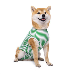 Traje de Recuperación <span class=keywords><strong>para</strong></span> Perros con Rayas Verdes y Blancas, Mono Postoperatorio <span class=keywords><strong>para</strong></span> Mascotas, Protector de Heridas Anti-Lamido, Camiseta <span class=keywords><strong>para</strong></span> Perros Medianos y Grandes - Product Image 4