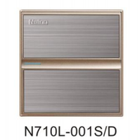 Interrupteur mural 1 bouton 1 voie en acier inoxydable, panneau champagne, usage domestique, durable, norme Bangladesh, Pakistan, Royaume-Uni, vente chaude