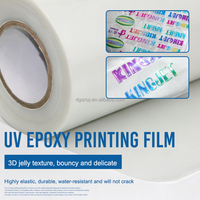 Film Cetak UV Epoxy 3D Tekstur Jelly DTF Film Transfer Panas untuk Logo Pakaian Kaos Elastis Tinggi Tahan Lama Tahan Air