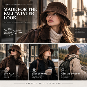 Gorro de Pana con Logotipo Personalizado, Forro de Felpa Extraíble 2 en <span class=keywords><strong>1</strong></span>, Gorros de Invierno de Diseño, Gorra Personalizada - Product Image 4