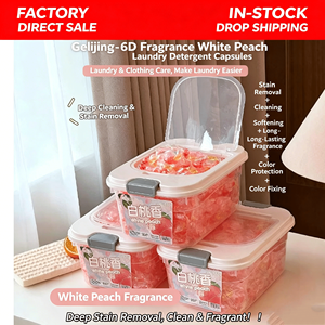 Gelijing Extra Large Box 6D White Peach <span class=keywords><strong>Lessive</strong></span> Gel Perle Grande Capacité Concentré Détergent à <span class=keywords><strong>Lessive</strong></span> pour le Nettoyage - Product Image 4