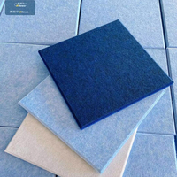 Panneaux insonorisants en fibre de polyester insonorisants Panneau mural décoratif en feutre Panneau acoustique insonorisant en polyester 100%