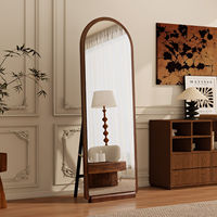 Miroir sur pied de style américain rétro médiéval pour entrée, dressing, salle de bain et table à langer