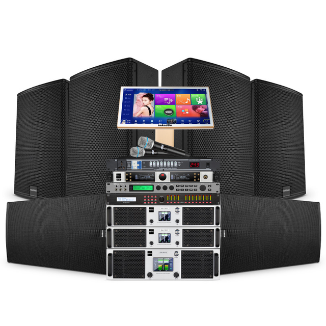 KYYSLB 15 Inch 12 Inch Professional Amplifier Stage Bar KTV Audio Conference Performance Full-range Sound Speaker Full Set
