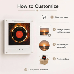Imán Giratorio para Refrigerador con NFC de <span class=keywords><strong>Bad</strong></span> <span class=keywords><strong>Bunny</strong></span>, Reproductor de Música, Regalo Personalizado con Foto - Product Image 4