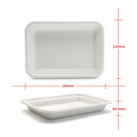 Assiettes en papier Oasis résistantes à l'eau et à la graisse, adaptées aux aliments, résistantes à la flexion, en canne à sucre, compostables, taille moyenne, jetables