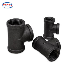 Черный ковкого чугуна оцинкованного всех диапазонов чугун идентичные Т-образные 3 way развертки коленчатая труба разъем - Product Image 4