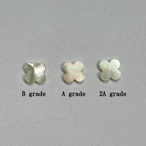 Perlas Sueltas de Nácar Blanco de Grado A, 13*13*2 mm, Diseño de Trébol de Cuatro Hojas, Accesorios para Joyería, OUSIBEI - Product Image 6