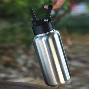 Flat Water Bottle | Stainless Steel 17oz Flask | Jamaica