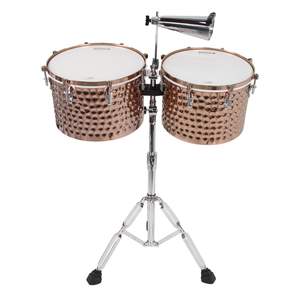 Instruments de <span class=keywords><strong>percussion</strong></span> OEM, timbales en métal rose doré de 14*15 pouces avec peau de tambour <span class=keywords><strong>Remo</strong></span>, attaches de style LP - Product Image 5