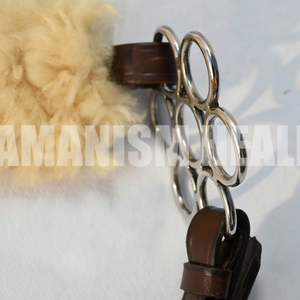 Mors de cheval occidental artisanal avec embouchure en laine |   Anneau en acier inoxydable |   Fournisseur OEM - Product Image 1