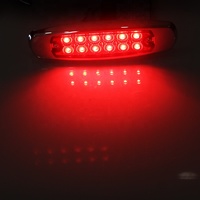 OEM peinture en gros, flamme rectangle forme véhicule voiture camion 12v 24v lumineux 12led rouge ambre feu latéral