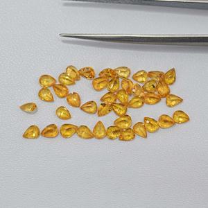 3x4mm Natural Fanta Garnet Faceted Pear Shape Semi Precious Loose Gemstone Orange Garnet <b>Birthstone</b> Jewelry From Manufacturer - Product Image 3