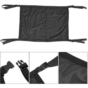 Sac de rangement en maille pour toit de voiture, 79x53cm, en polyester noir, double couche, pour organisateurs de voiture - Product Image 5