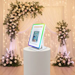 Photomaton portable avec angle de pente réglable à 15 degrés, éclairage RGB, version de bureau, machine photomaton pour <span class=keywords><strong>iPad</strong></span> - Product Image 1