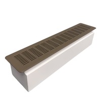 Grille d'aération linéaire perforée marron, diffuseur d'air ultra-étroit sans cadre encastré pour système CVC