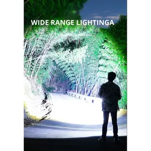 Torcia LED Potente per Pattugliamento e Campeggio, <span class=keywords><strong>a</strong></span> Pressione Manuale, 2600mAh, Portata 200-500m - Product Image 6