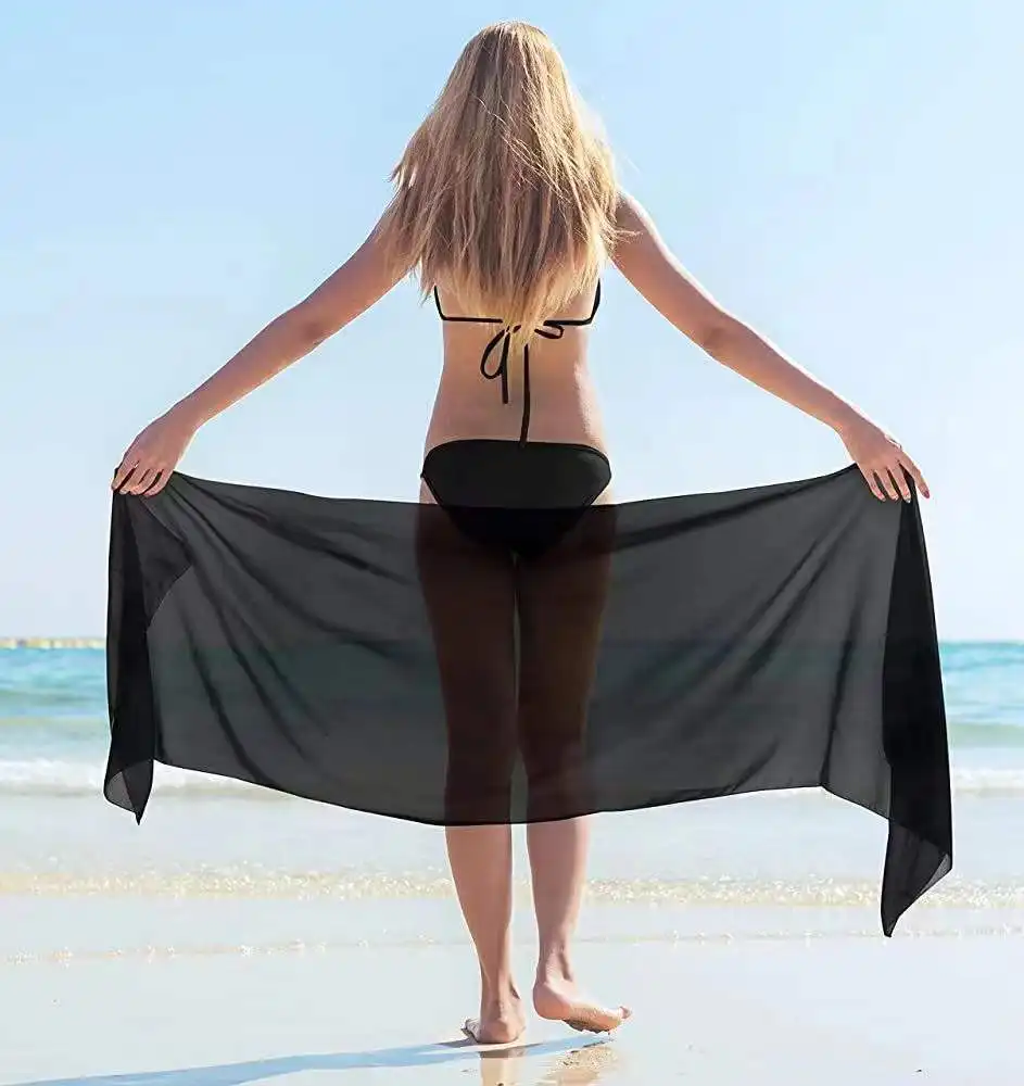 2023 Sexy Mode Badmode Vrouw Vestido De Playa Robe De Plage Bedekken Strand Sarongs Wraps En Strandkleding Zijde Sarong Pareo