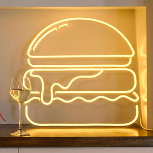Led personalizzato negozio al Neon Business Burger pizzeria LED logo al Neon per la decorazione del negozio - Product Image 5