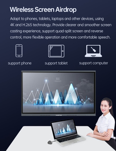 Leaderhub tableaux blancs interactifs tactiles en gros tableaux intelligents avec qualité d'image 4K HD pour la réunion - Product Image 5