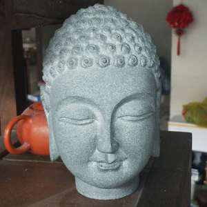 Statue chinoise <span class=keywords><strong>de</strong></span> grande <span class=keywords><strong>tête</strong></span> <span class=keywords><strong>de</strong></span> <span class=keywords><strong>bouddha</strong></span> sculptée <span class=keywords><strong>en</strong></span> <span class=keywords><strong>pierre</strong></span> <span class=keywords><strong>de</strong></span> granit naturel, décoration extérieure <span class=keywords><strong>de</strong></span> <span class=keywords><strong>jardin</strong></span> Zen <span class=keywords><strong>de</strong></span> taille personnalisée - Product Image 6