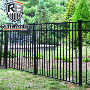 Pack de clôture en acier noir RuiBang avec poteaux et portails pour les projets de concessionnaires nord-américains - Product Image 5