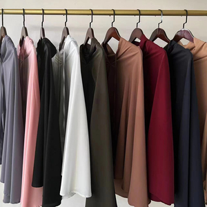 Conjunto de Oración Tudong 2, Suministro Directo de Fábrica, Nuevo Conjunto de Oración Malayo de 2 Piezas en Color Sólido y Elegante 2023, Abaya Larga Modest <span class=keywords><strong>Mu</strong></span> - Product Image 4