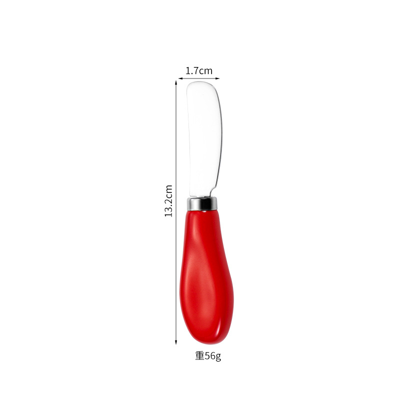 Cuchillo para mantequilla con mango de cerámica roja 430