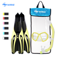 Ensemble de masques de plongée WAVE Vendeur Masque de plongée en apnée pour ensemble de plongée Équipement de plongée Natation Plongée avec tuba Masque et palmes Ensemble