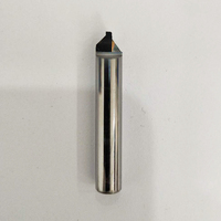 Fraise combinée PCD à queue haute brillance, chanfreinage bidirectionnel, outil de coupe diamanté pour meulage CNC 5 axes, pour cuivre, PC, acrylique, ODM