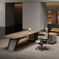 Escritorio Ejecutivo Modular de MDF de Lujo - Diseño Moderno con Cajones de Almacenamiento, Protección Ambiental, para Jefe/Presidente/Supervisor