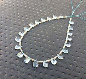 Gema de Topacio azul Natural, 22 piezas, cuentas facetadas en forma de pera, fabricante al por mayor, auténtico, de alta calidad - Product Image 5