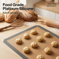Tapis de cuisson en silicone personnalisé de 0,77 mm, réutilisable, antiadhésif, tapis de cuisson pour pâtisserie, tapis de cuisson en silicone personnalisé pour macarons, en fibre de verre