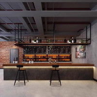 Comptoir d'accueil d'angle moderne en bois massif pour cafés et restaurants – Mobilier de restaurant pour caissier, service de thé au lait et de gâteaux