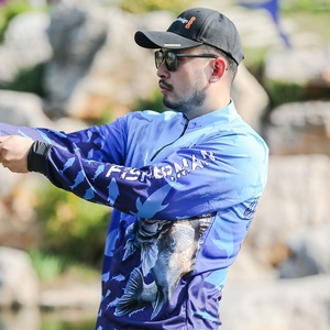 Camisas de protección solar para hombre UPF 50 + 1/4 Zip Up manga larga Rash Guard pesca secado rápido - Product Image 2