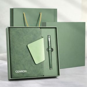 Ensemble de carnet en cuir PU A5 personnalisé pour entreprise et stylo en métal imprimé UV avec boîte cadeau pour cadeaux d'affaires et de conférence - Product Image 3