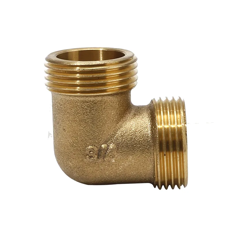 Aluminum Alloy Hose Connector Male Elbow Pipe Fitting Forged Brass 90 Degree Right Angle NPS Male * NPS Male