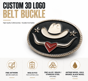 Boucles de ceinture à cliquet en alliage de zinc personnalisées en gros, avec logo, en laiton massif et strass, style western cowboy pour hommes et femmes - Product Image 2